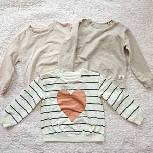 Bundle 3 Sweatshirts Little Co. Lauren Conrad Organic Cotton 5T 5 Toddler Girl